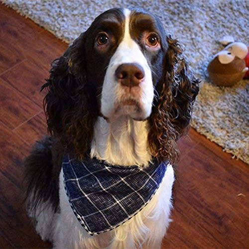Segarty Dog Bandanas, 4 Pack 26"X17.5" Pet Scarf Square Plaid Bibs Accessories Bulk For Medium Small Dogs Cats Large Puppy Dogs, Washable Adjustable Reversible Boy Pets Birthday Kerchief #TOP6