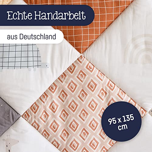 Julius Zöllner Krabbeldecke Organic | Gr. 95x135 cm | Made in Germany | 100% Bio-Baumwolle | OEKO-TEX® STANDARD 100 | Wild Patch