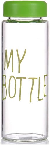 Lanking Plastikflaschen 500ml PC  transparenter Sport koreanische Art hitzebestA ndige auslaufsichere Reise Flasche  GrA n 