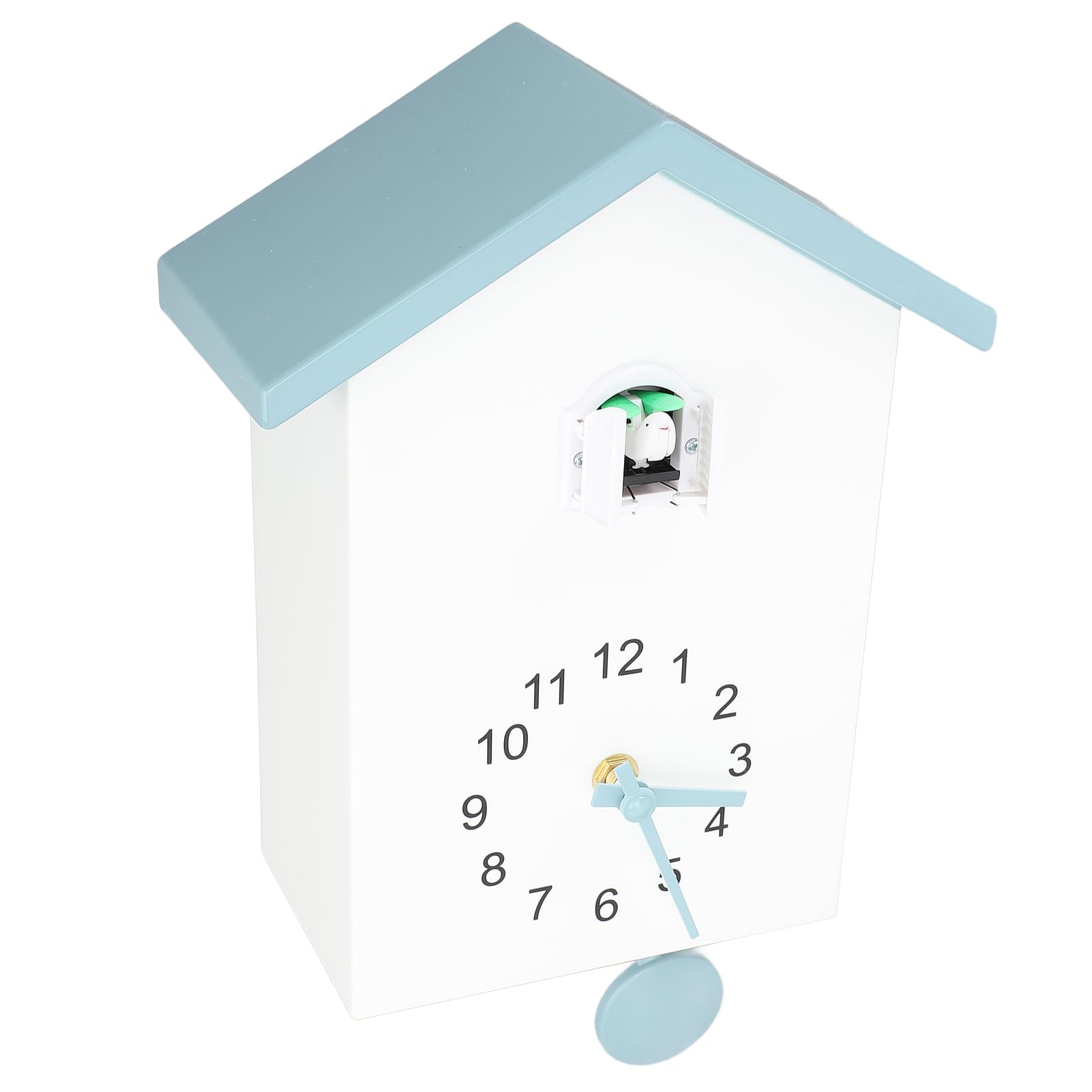 Horloge murale à pendule Cocoarm avec mouvement de balayage silencieux et carillon horaire oiseau