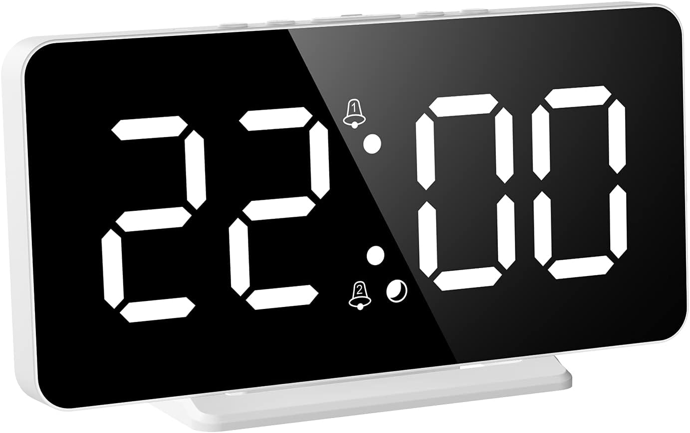 Criacr LED Digital Alarm Clock, 6.5″ Large LED Display Alarm Clock with Auto/Manual Dimmer, 2