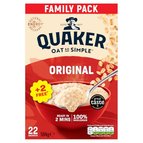 Quaker Oat So Simple Original Big Pack Porridge Sachets 22 x 27g