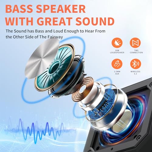 2-Pack IPX7 Magnetic Golf Speakers