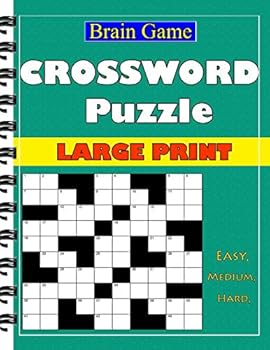 Paperback Crossword Puzzle Large Print: Easy, Medium, Hard Puzzle Book