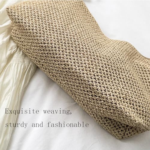 Casual Beach Tote Bag, Straw Beach Bag Fashion Shoulder Bag Crossbody Bag, For Beach Picnic Vacation2