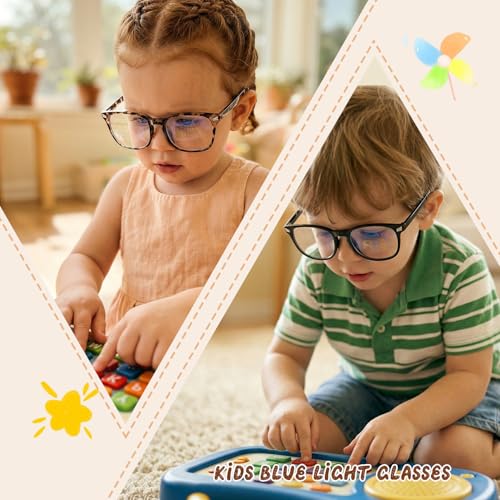 Image of Blue Light Glasses for Kids Girls Boys Anti Glare Blue Light Blocking Glasses for Computer Eye Strain Screen Glasses