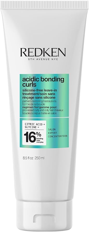 REDKEN Acidic Bonding Curls Leave-In Treatment for Damaged Curly & Coily Hair, Restore Curl Pattern, Heat Protection up to 230°C, 250ml