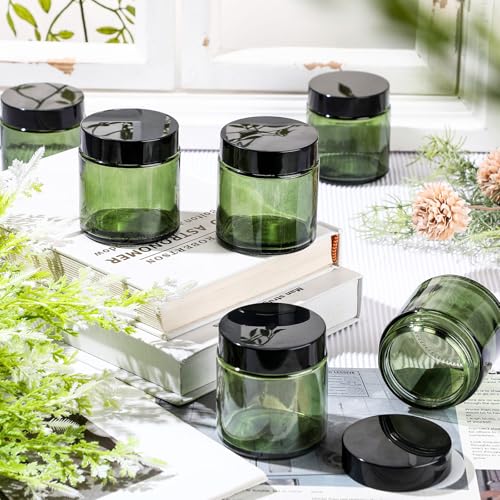 Image of Norme 48 Pcs 4 oz Glass Jars with Lids Cosmetic Jars, Olive Green