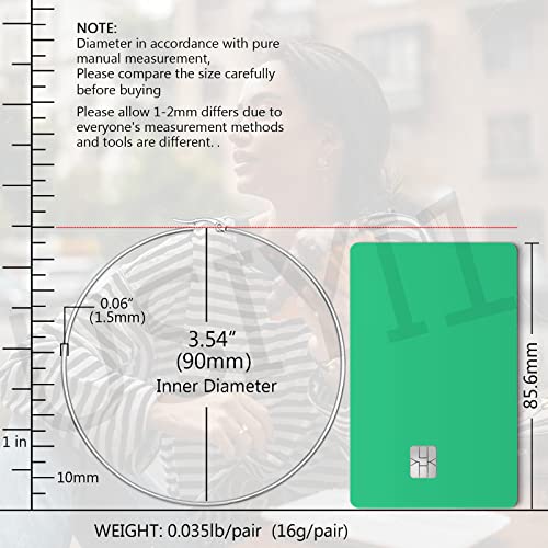 Huge Gold Hoop Earrings for Women - Plated Stainless Steel, 70-100mm Large Hooped Earrings3