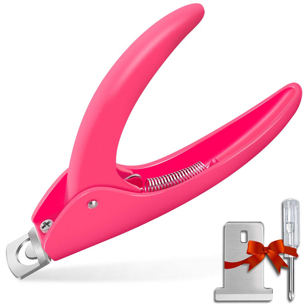 Buy Pink Adjustable Artificial Acrylic Fake Nail False Nail Tip Clipper