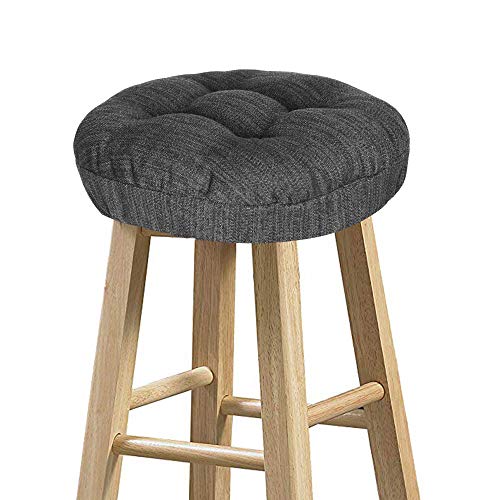baibu Stool Covers Round, Super Soft Round Bar Stool Cushion Covers Seat Cushion – One Cushion Only（Gray-Black,12″ (30 cm)