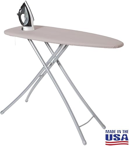 Miniatura 10 de Tabla de planchar de tamaño matrimonial fabricada en los Estados Unidos por Seymour Home Products (caqui) Juego de tablas de hierro extra anchas de