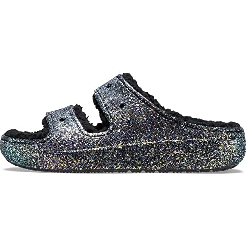 Image of Crocs Unisex Classic Cozzzy Sandal Black /Multi 9 Men /11 Women