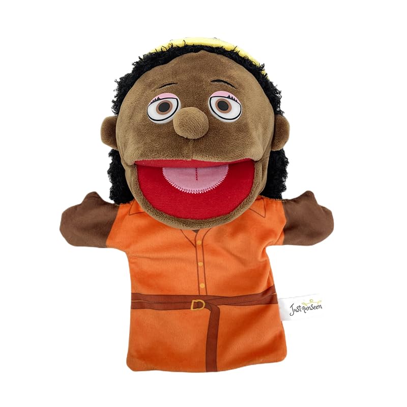 Hand Puppets Black Family Puppets for Kids Interactive Toys for Boys Girls Plush Family Stuffed Animal Story Toys Gifts for 3-6 Year Old Boy (Mother)