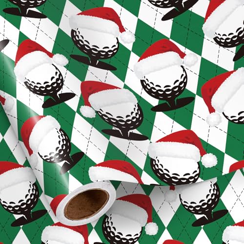 RUSPEPA Golf Christmas Wrapping Paper