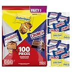 Buterfinger~Crunch's and BabyRuth's Assorted Minis Chocolate Candy Bars, 100 Pack, 35.7 oz
