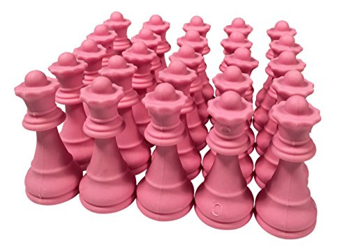 Gommes Chess Queen roses WE Games lot de 25 contre les feuilles déchirées
