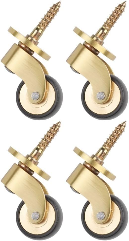 Roulettes en laiton pivotantes design retro et chic pour meubles de maison