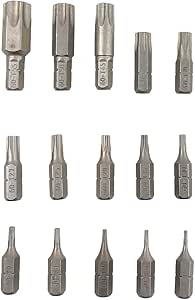 QualTool 60T-SET - 15 Piece TORX Insert Bit Set - Sizes T-5 - T-55 ...