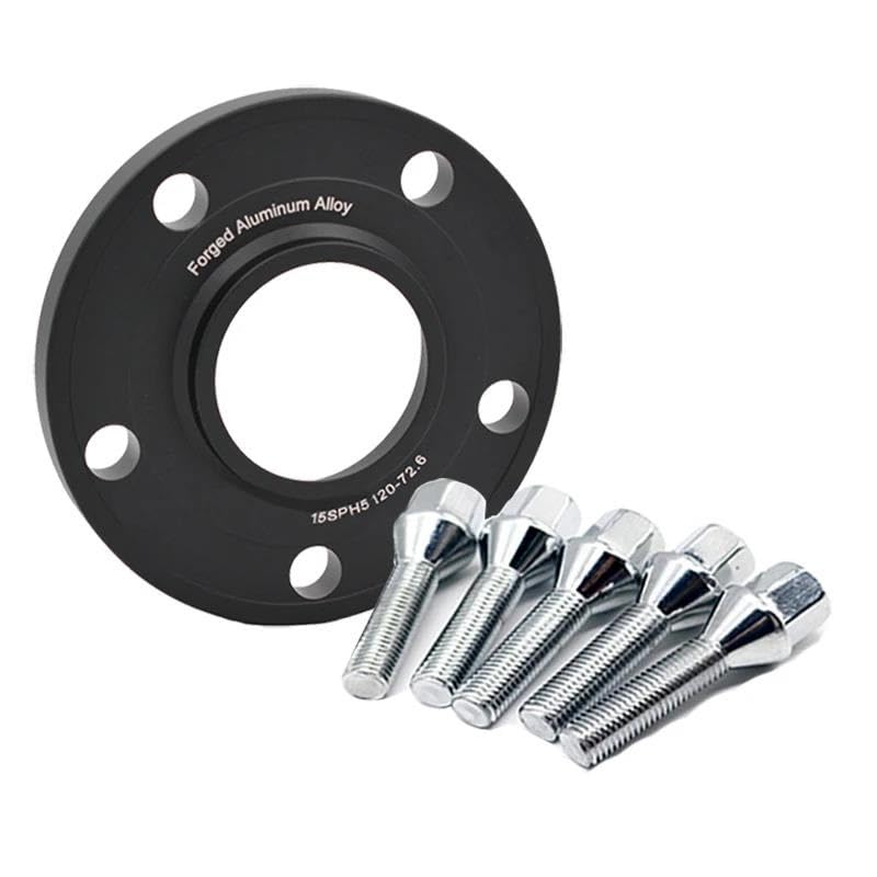 Entretoises Roues Voiture 5x120 72.6mm, Adaptateur Moyeu Bride Joint Central + Entretoise D'écrou Cosse Pour BMW E90 M1 M3 M6 E36 E65(S-15mm 45mmM12x1.5)