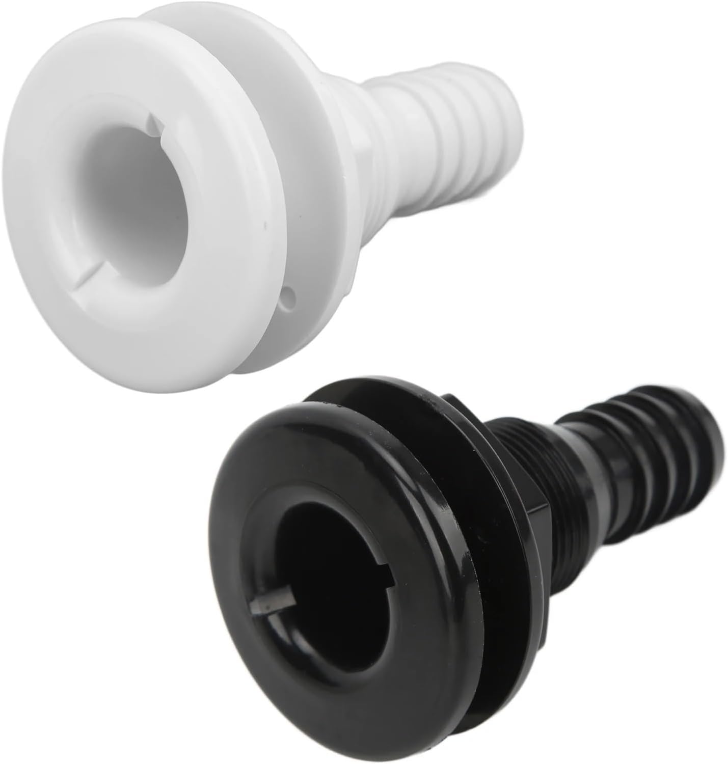 Durable 5 Pcs Marine Boat Plastic Thru Hull Fitting Connector Hose Coupling Drain Outlet Accessory Bilge Pump Plumbing 1in