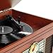 Victrola Ashford – 3-Speed Belt Driven Bluetooth Record Player with CD, Cassette, FM Radio, Aux-In & Built-In Stereo Speakers (Mahogany)