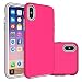 iPhone X Case,Berry (TM) [Non-slip] [Drop Protection] [Shock Proof] [Dual Lawyer] Hybrid Defender Armor Full Body Protective Rugged Holster Case Cover for iPhone X 2017 Hot Pink