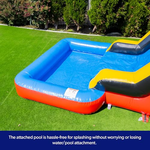 JumpOrange Commercial Grade Bounce House Water Slide with Splash Pool for Kids and Adults (with Blower), Wet Dry Use, Basketball Hoop, Outdoor Indoor, Birthday Party Rental (2 Lane Octopus) — view 5