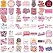Pink Motivational Aesthetic Stickers, 50PCS Inspirational Waterproof Stickers for Water Bottles Laptop Scrapbook, Positive Encourage Quotes for Women Adults (Pink)