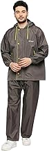 Citizen Seam Sealed Raincoat for Men with Adjustable In-Built Cap Hood, Waterproof Pant and Carry Pouch | Durable & Lightweight Poly Rubberized Rainsuit