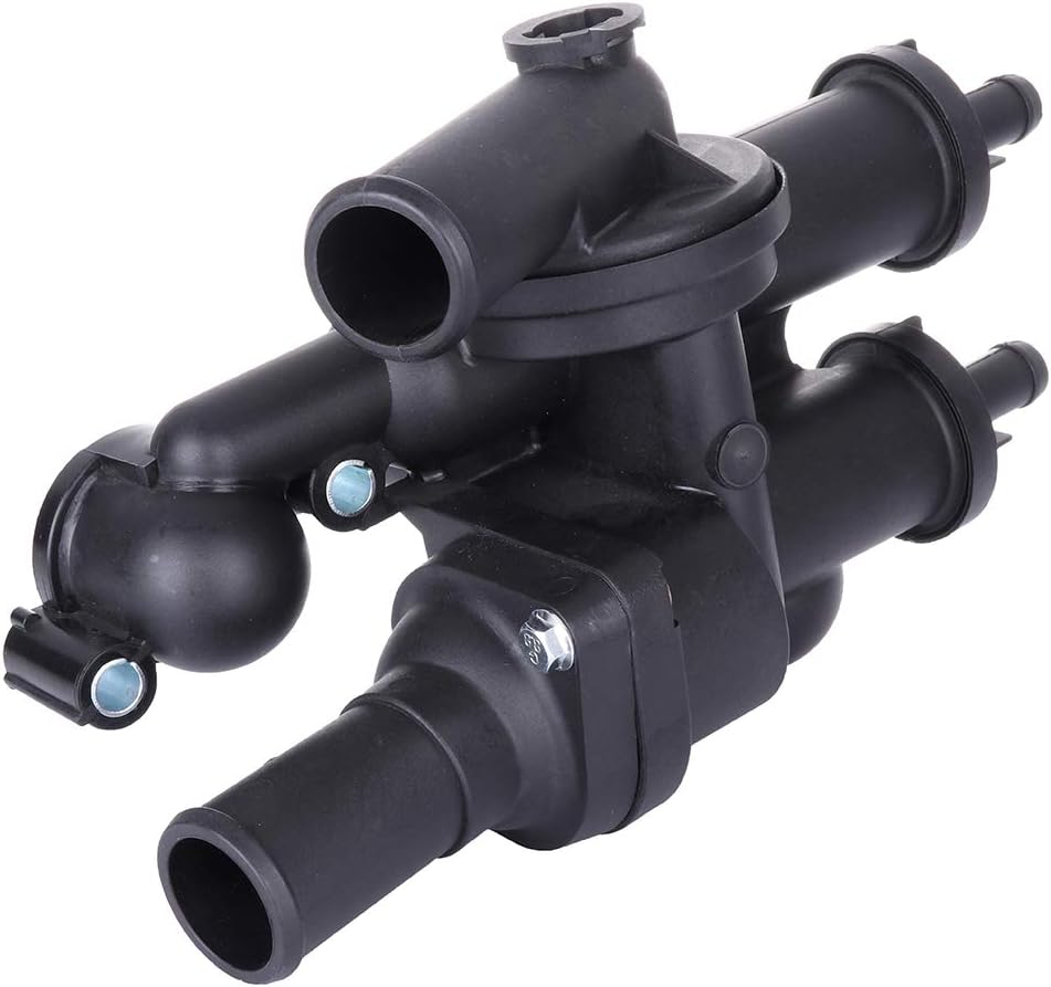 SCITOO 06508355AA Engine Coolant Thermostat Housing Fit for 2011-2013 for Chrysler 200 2008-2010 for Chrysler Sebring 2009-2013 for Dodge Avenger Thermostat Housing