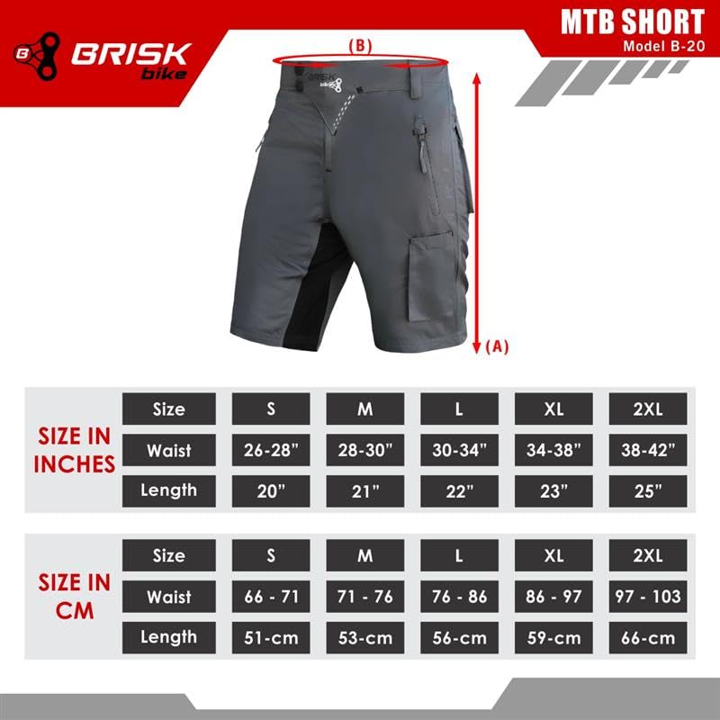Brisk Bike MTB Short B - 20 (Grey, XL) miniatura 2