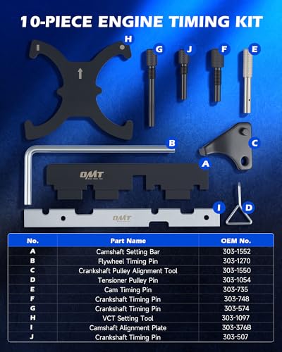 Image of OMT Camshaft Timing Lock Tool Kit for Ford Focus Escape Mazda 303-1097