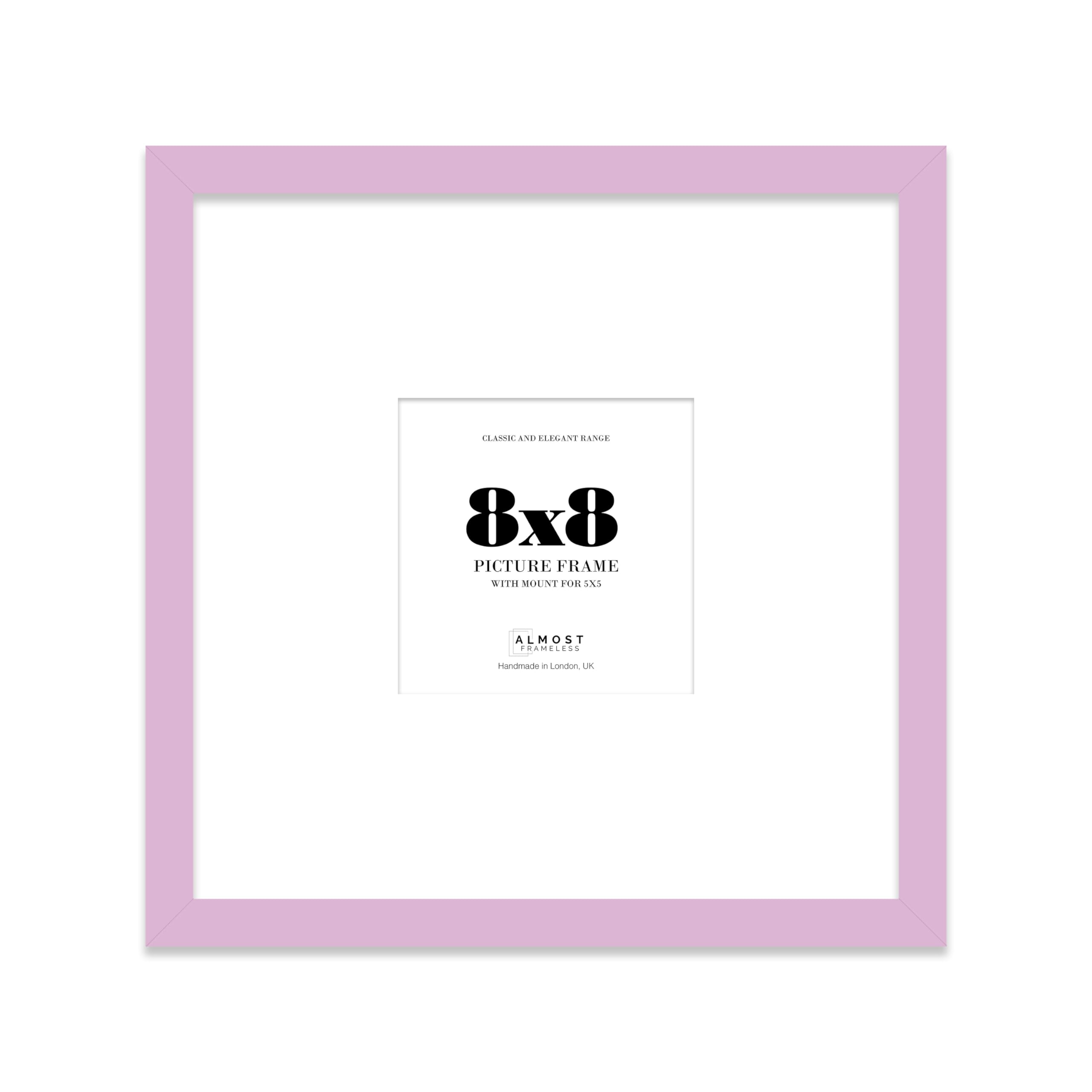 8X8" Lilac Picture Frame8X8" Square Frame With 5X5" Mount For 8X8"/5X5" Pictures Vintage Style Thin Edge1 Pack from B&Q