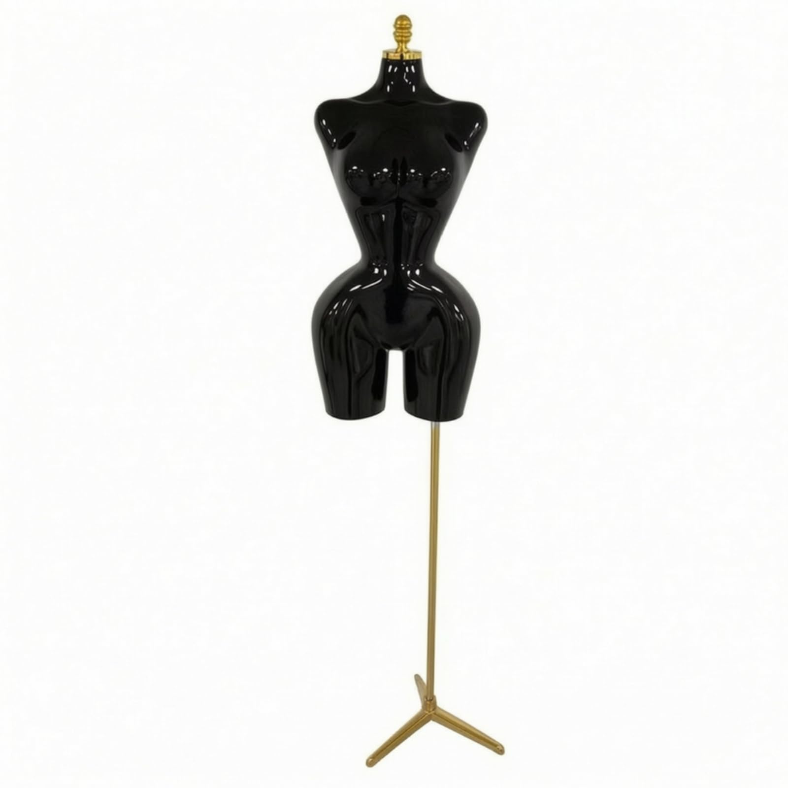 Frauen Schaufensterpuppe Torso Damen Büste Schneiderpuppe Figurine Modepuppe mit Fein Polierter Oberfläche zur Hervorhebung von Details für , Schwarz