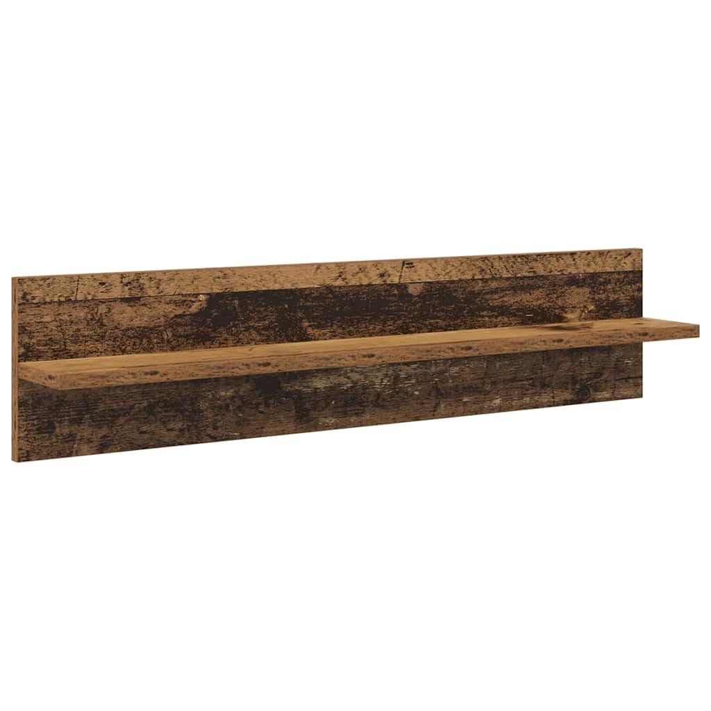 Estantería de pared, 4 unidades, madera recuperada, 80 x 11,5 x 18 cm, ahorra espacio y es resistente, con soporte invisible para salón, dormitorio, oficina, cocina, baño, pasillo, habitación