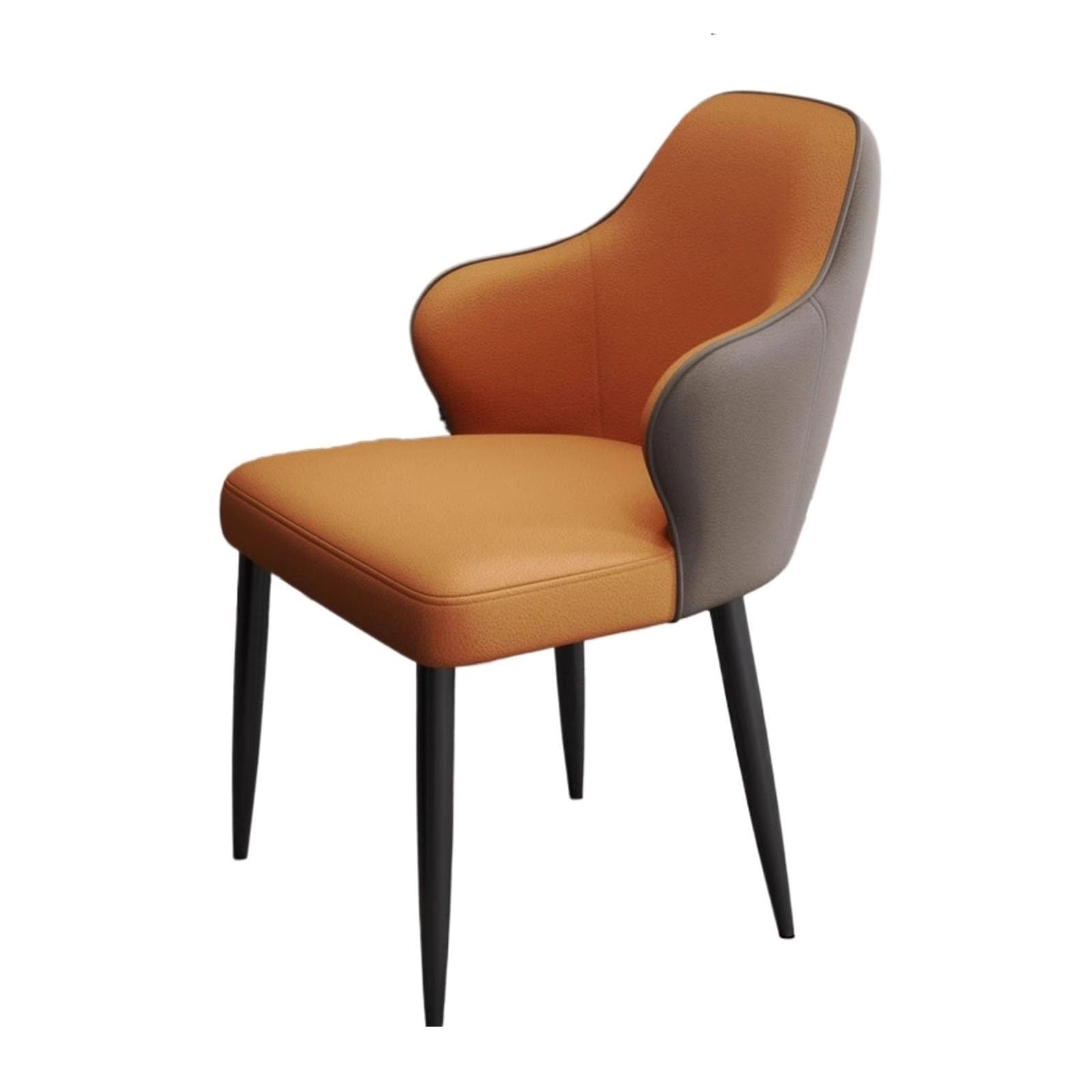 Chaise salle a manger orange et fauteuil de salon moderne