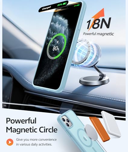 Image of FNTCASE for iPhone 11 Pro Case: [Compatible with Magsafe] Translucent Matte Magnetic Phone Cover - Military Grade Drop Protection Shockproof Protective for iPhone 11Pro 2019 Cases - Teal