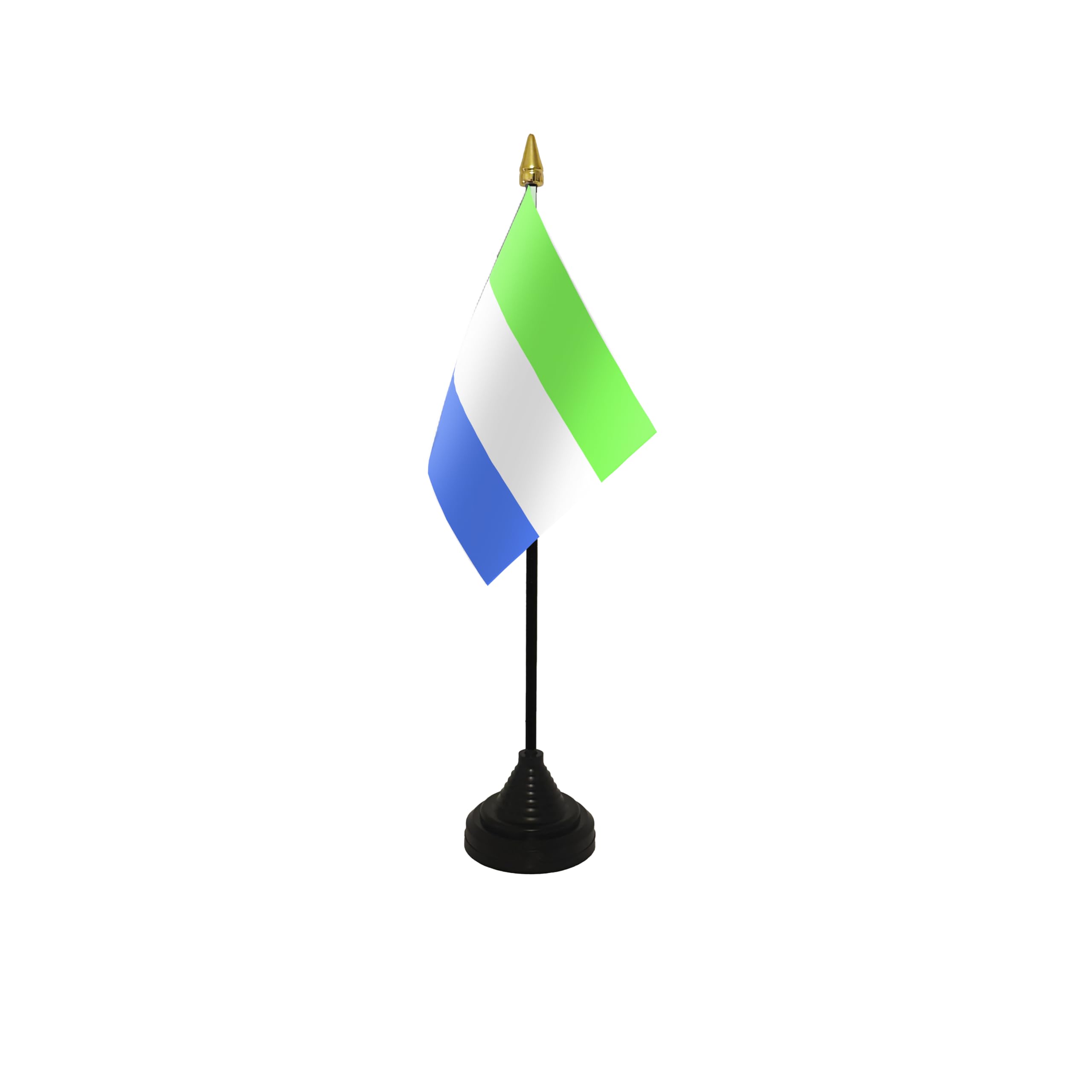 Flagtex Sierra Leone Small Table Flag With Black Base