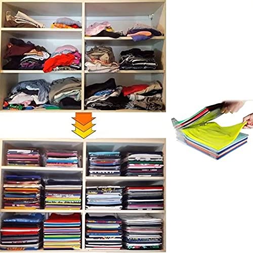 Organizador De Roupas Tipo 10 Divisorias Guardar Dobrado Arquivo Camisetas Camisas