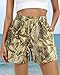 BTFBM Casual Floral Shorts for Women Beach Fashion Pajama 2026 Summer Outfits Lounge Sleep Y2K Beach Bottoms(Floral Army Green,Medium)