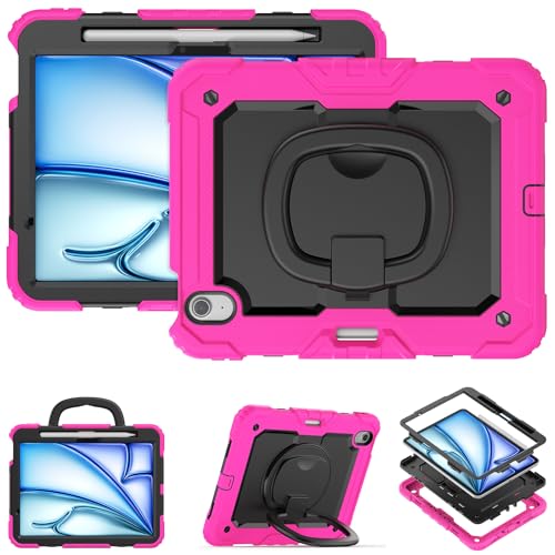 Eviter les rayures coque iPad Air 11 M2 robuste silicone rose - 5