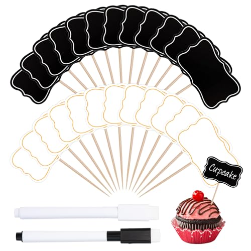 Sxutop 100 Piezas Etiquetas Buffet Carteles Comida Marcadores Queso Carteles Buffet Banderas de...