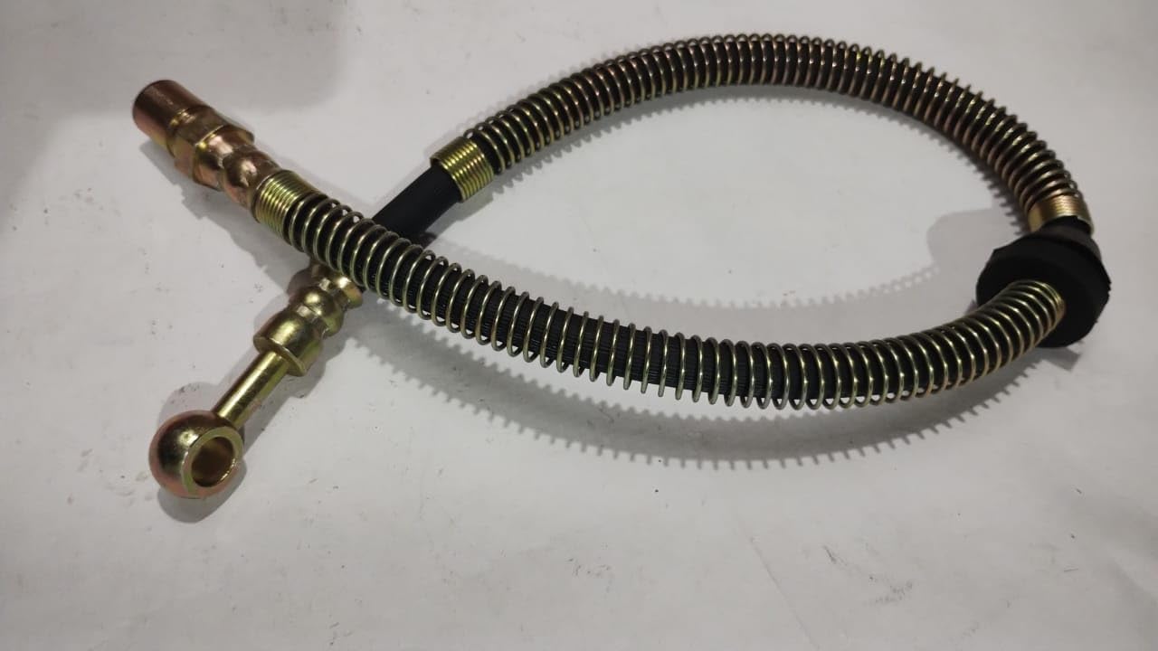 KLP Brake Hose Pipe for Mahindra Xylo, M Hawk | 22" inch Long, Steel/Rubber - 1 Pc.-picture-24