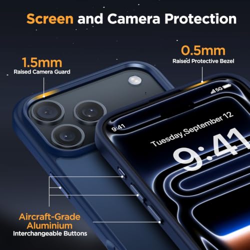 Image of Miracase Sleeve Case for Translucent 18 Pro Max, Dark Blue
