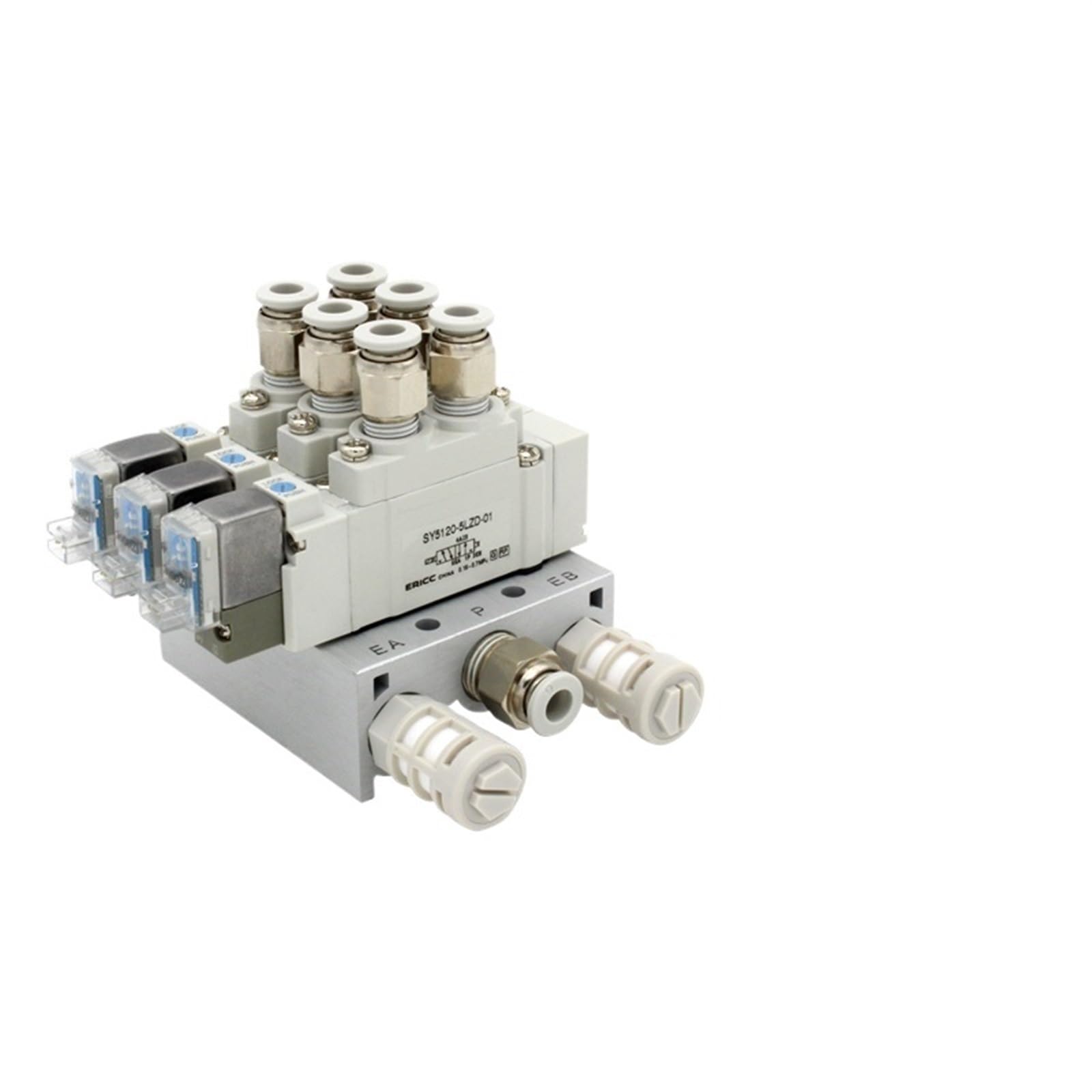 Vanne de commande électronique unique SY5120 de précision pour bloc 8 stations