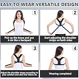 Back Correction Belt for Women and Men: Improve Posture Correct Hunchback Slouching Invisible Under Clothes - Adjustable Lightweight Upper Back Brace for Neck Shoulder & Upper Back Pain Relief - Image 7