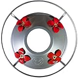 Grateful Gnome - Metal Top with Round Perch and 4 Flower Ports for Hummingbird Feeders - ONLY FITS GRATEFUL GNOME FEEDERS - TOP ONLY