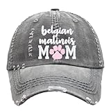 Women's Belgian Malinois Mom Dog Hat, Baseball or High Ponytail Cap, Custom Embroidered Owner Gift,...