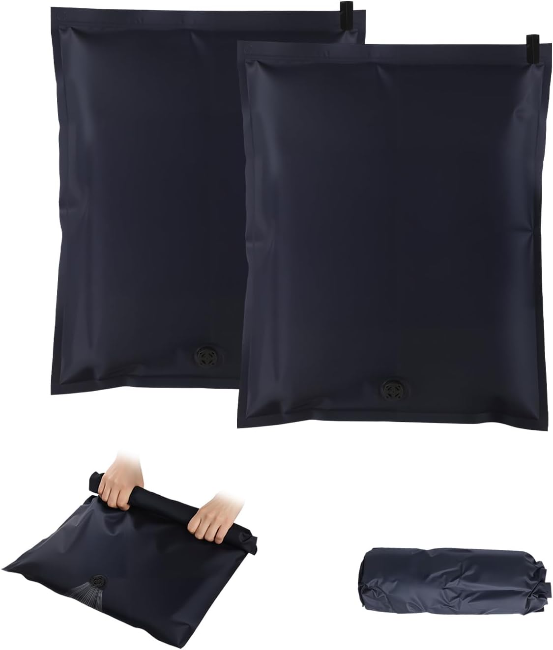 Vacuum Storage Bag 6-Piece Set,Used for Storage and Storing Luggage and Clothes,Saving Space-Reusable,Suitable for Storing Home Items Such as Vacuum Seal Bags for Clothing,Etc（M-2 L-2 J-2Dark Blue）